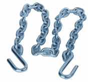 Safety Chain, W/Two S-Hooks, 3/16"Dia, 48"L